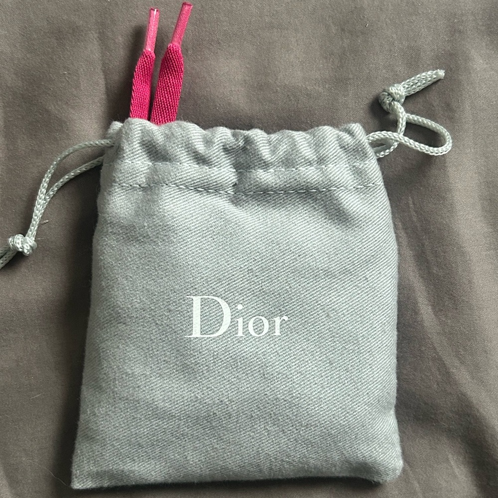 Dior hot pink shoelaces